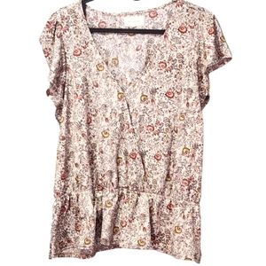 Melloday flutter sleeve blouse